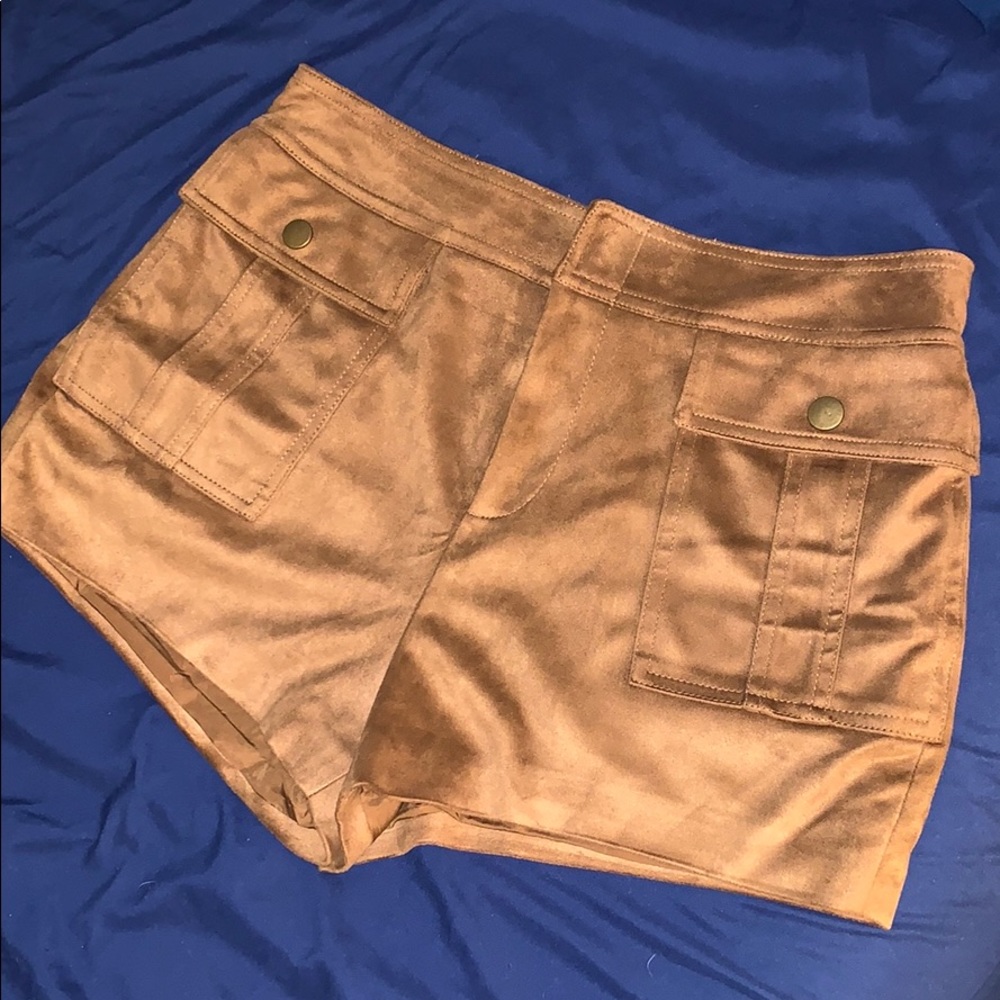 Brown Suede Shorts in MEDIUM